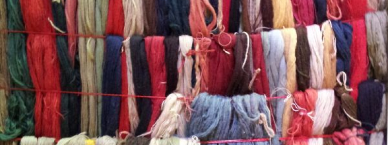 écheveau de laine pour restauration tapisserie 